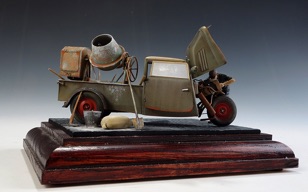 And in 1st place was Modeler Bill's Minicraft 1/35 Tempo 3 wheeled truck, with a figure also from Minicraft.